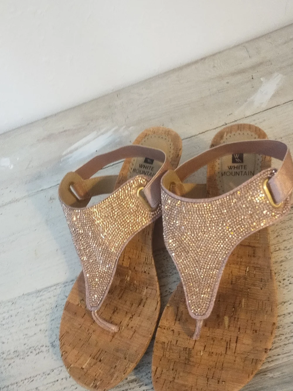 Women's mhite mountain all good wedge sandalsb size 9.5